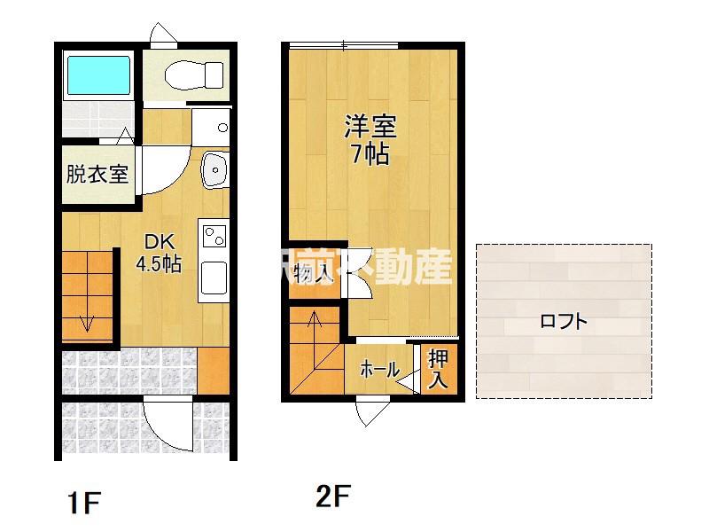 LOFT 一條 C棟(1DK/1階)の間取り写真