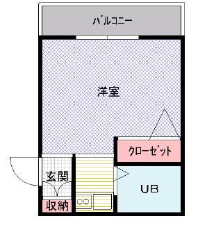 アチーブメントK(1K/2階)の間取り写真