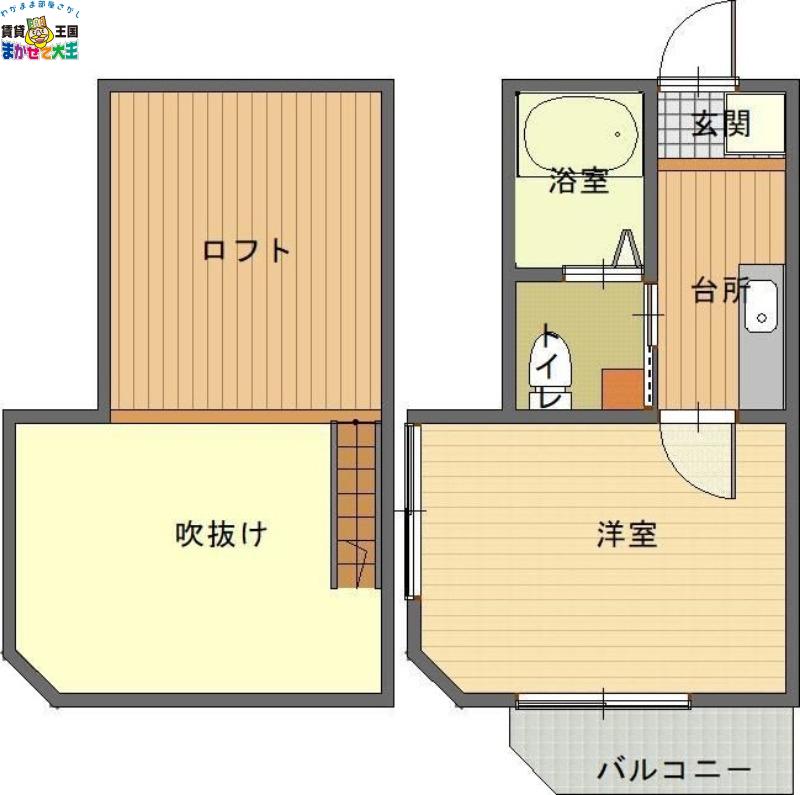 メルフィーズV(1K/1階)の間取り写真