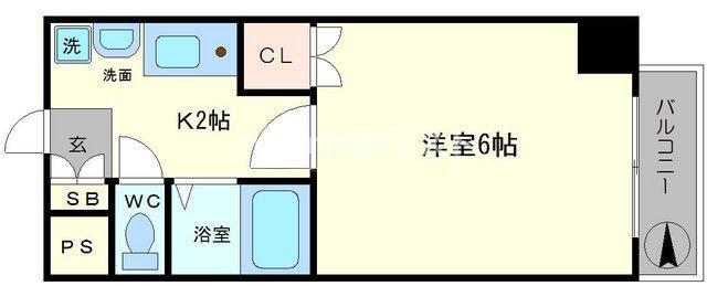 VILLA KEI(1K/5階)の間取り写真