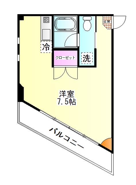 オリオンレジデンス(ワンルーム/3階)の間取り写真