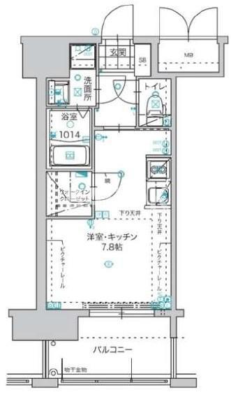 ALFACIO LIENSO(ワンルーム/12階)の間取り写真