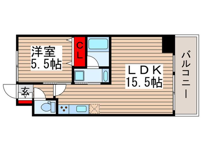 LUCE VII(1LDK/4階)の間取り写真