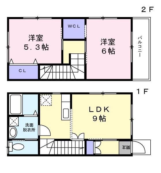 ベガ・アルタイル(2LDK/1階)の間取り写真