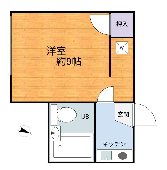 キャビン西新井宿(1K/1階)の間取り写真