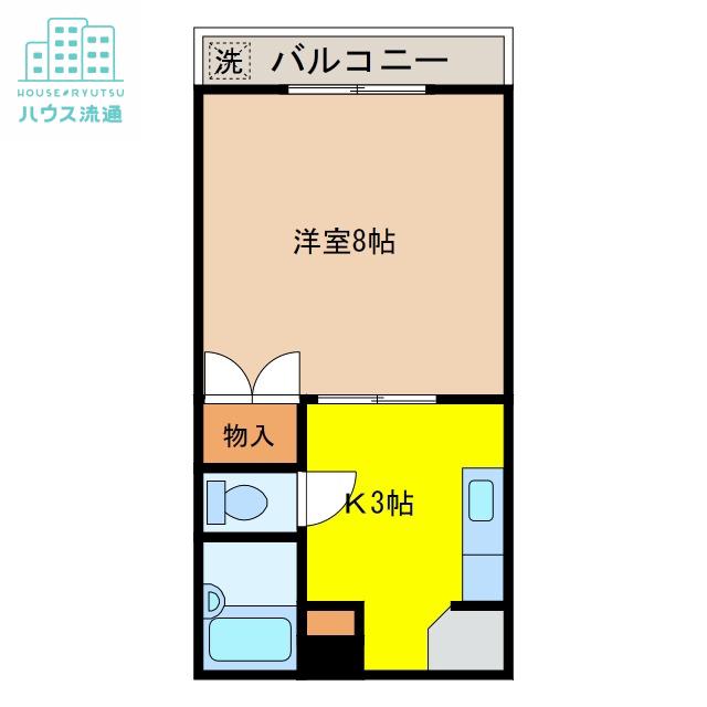 リバティーM(1K/2階)の間取り写真