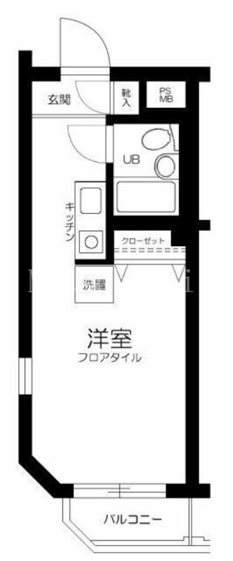 菱和パレス世田谷代田(ワンルーム/1階)の間取り写真