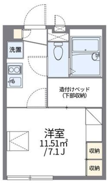 レオパレスアルテIII(1K/2階)の間取り写真