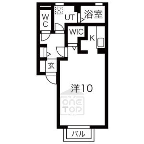 セードルⅡ(1K/2階)の間取り写真