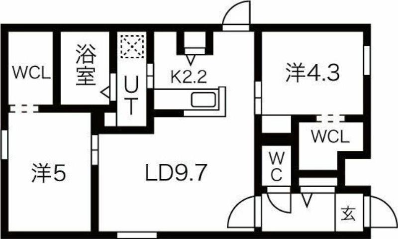 MAISON DE EST(2LDK/4階)の間取り写真