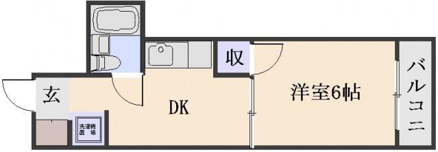 パティシエールヨシカワ(1DK/5階)の間取り写真
