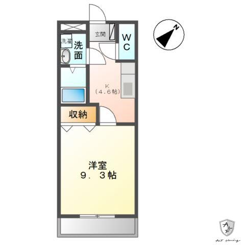 STコンフォース(1K/1階)の間取り写真
