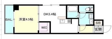SOAR堺綾之町(1DK/4階)の間取り写真