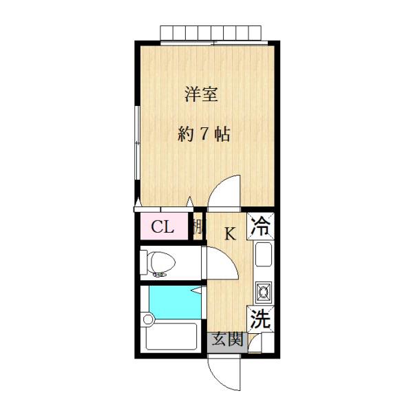 フォトサンテーズ(1K/2階)の間取り写真