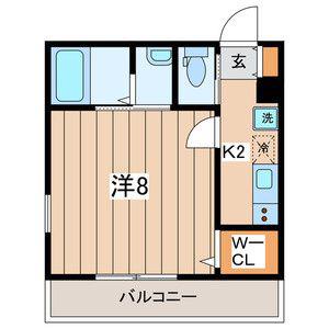 VILLAGE磯子II(1K/2階)の間取り写真