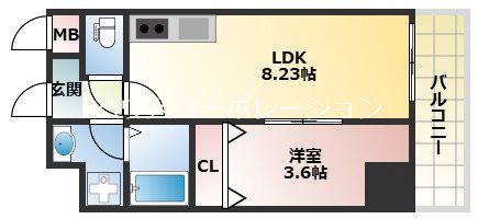 メゾンプレミア6(1LDK/2階)の間取り写真