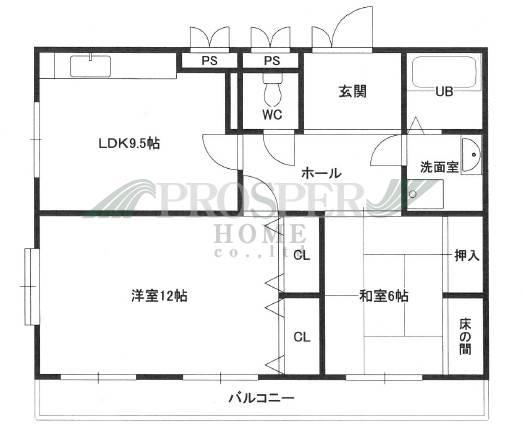 アーバンハイム吉元(2LDK/1階)の間取り写真