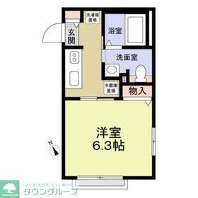 MOCO(1K/1階)の間取り写真