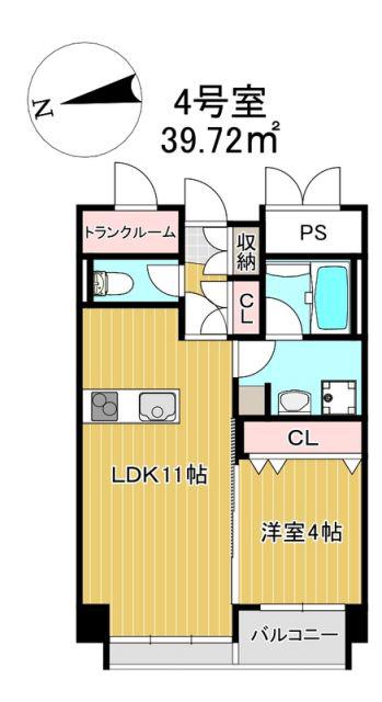 PAXレジデンス(1LDK/2階)の間取り写真