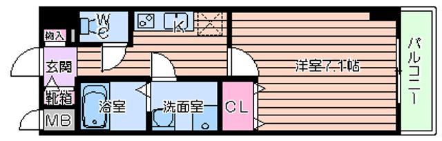 S-RESIDENCE HOMMACHIMARKS(1K/9階)の間取り写真