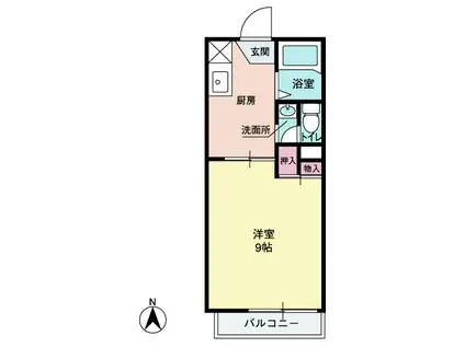 メゾン・プロシード(1DK/2階)の間取り写真