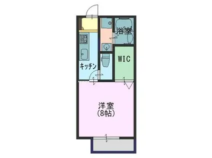 アイビー21C(1K/1階)の間取り写真