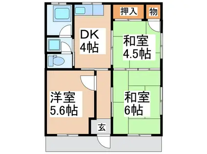 コーポタムラ(3DK/2階)の間取り写真