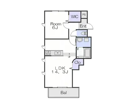 BRIO(1SLDK/3階)の間取り写真