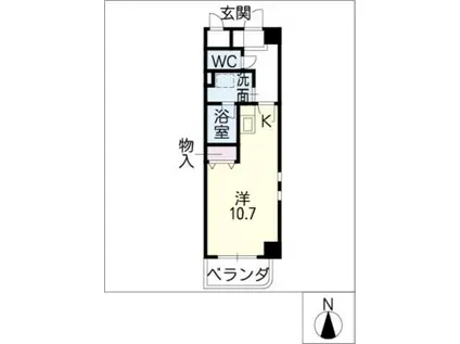 ハイライフマンション(ワンルーム/5階)の間取り写真