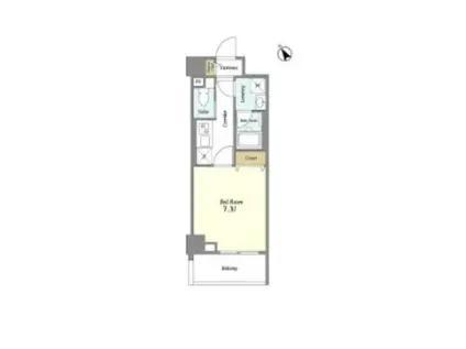 N LIEN西五反田(1K/8階)の間取り写真