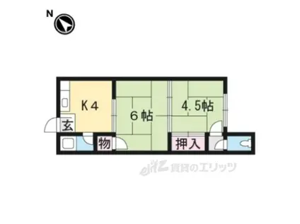 川端マンション(2K/2階)の間取り写真