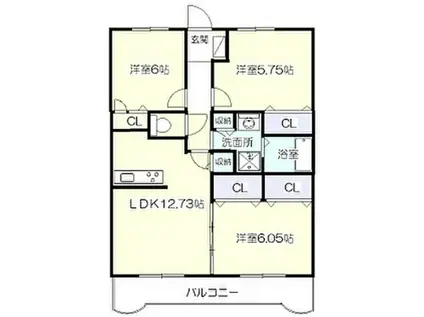 ユーミーアリビオ(3LDK/5階)の間取り写真