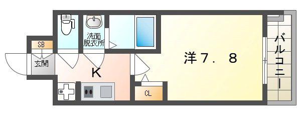 プレサンスNEO大和田STATIONベゼル(1K/11階)の間取り写真