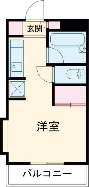 エクセルシオール高砂(1K/6階)の間取り写真