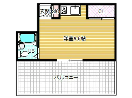 ウィンライフ松原I(ワンルーム/4階)の間取り写真