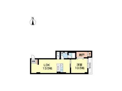 第一垂井ビル(1LDK/2階)の間取り写真