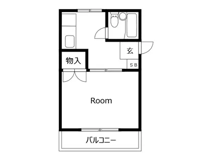 コーポ田宮(1K/1階)の間取り写真