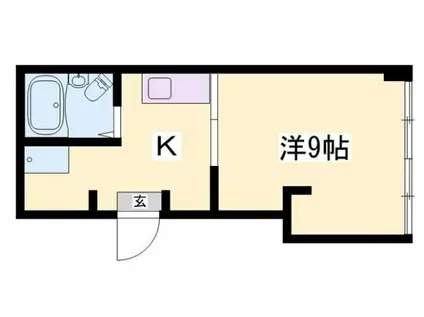 インタービレッジ塩町III(1K/2階)の間取り写真