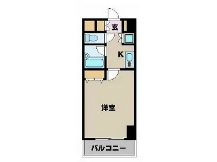 スカイコートお茶の水(1K/2階)の間取り写真