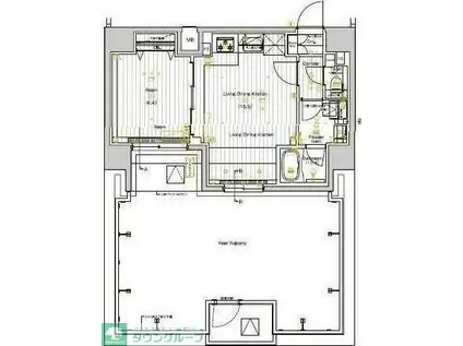 PREMIUM CUBE 両国DEUX(1LDK/8階)の間取り写真
