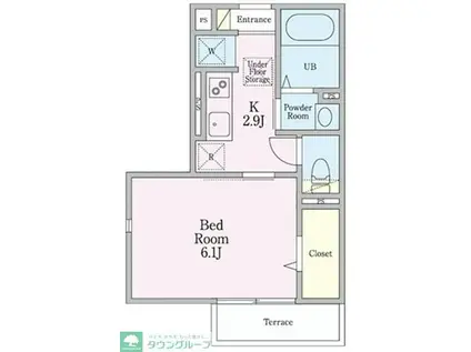 SOL MANE(1K/1階)の間取り写真