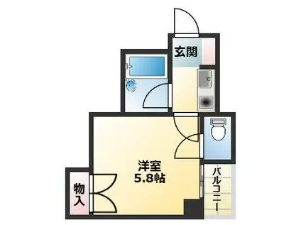 エステートGEN I(ワンルーム/3階)の間取り写真