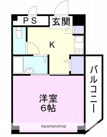 シャルマンフジ和歌山拾弐番館(1K/3階)の間取り写真