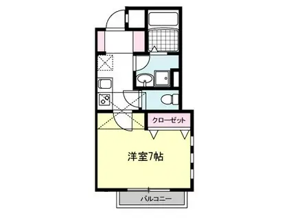 HODAKA CANAL 12(1K/2階)の間取り写真