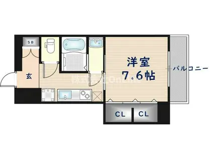 CLASS HILLS 新深江(1K/3階)の間取り写真