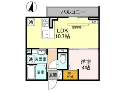 D SERENO新倉I(1LDK/3階)の間取り写真