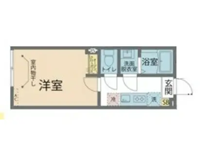 カインドネス小田急相模原IV(1K/2階)の間取り写真