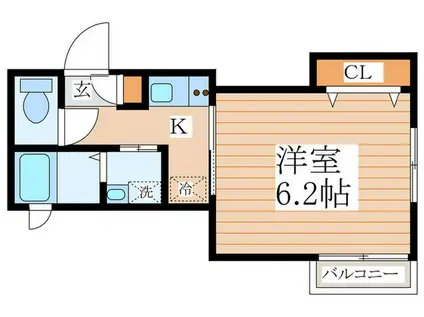 アリビオ柳沢(1K/1階)の間取り写真