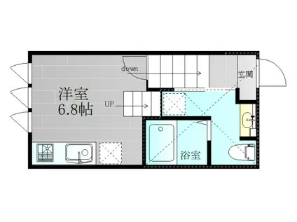 アン・プランタン(ワンルーム/1階)の間取り写真