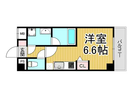 AILE武庫之荘(ワンルーム/3階)の間取り写真